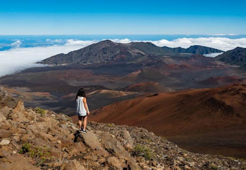 Free Woman On Top Of A Mountain Stock Photo